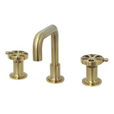 Belknap Two-Handle 3-Hole Deck Mount Widespread Bathroom Faucet with Push Pop-Up Drain