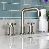 Belknap Two-Handle 3-Hole Deck Mount Widespread Bathroom Faucet with Push Pop-Up Drain