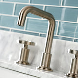 Belknap Two-Handle 3-Hole Deck Mount Widespread Bathroom Faucet with Push Pop-Up Drain