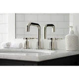 Belknap Two-Handle 3-Hole Deck Mount Widespread Bathroom Faucet with Push Pop-Up Drain