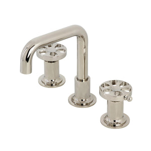 Belknap Two-Handle 3-Hole Deck Mount Widespread Bathroom Faucet with Push Pop-Up Drain