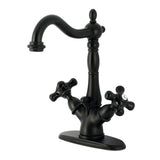 Duchess Double-Handle 1-or-3 Hole Deck Mount 4-Inch Centerset Bathroom Faucet with Brass Pop-Up