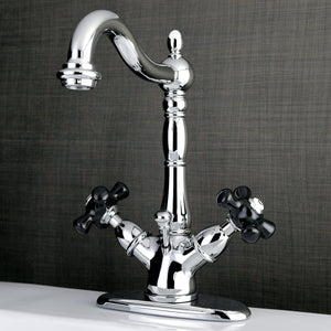 Duchess Double-Handle 1-or-3 Hole Deck Mount 4-Inch Centerset Bathroom Faucet with Brass Pop-Up