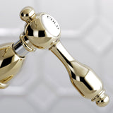 Tudor Double-Handle 1-or-3 Hole Deck Mount 4-Inch Centerset Bathroom Faucet with Brass Pop-Up