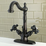 Duchess Double-Handle 1-or-3 Hole Deck Mount 4-Inch Centerset Bathroom Faucet with Brass Pop-Up