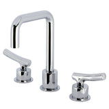 Hallerbos Two-Handle 3-Hole Deck Mount Widespread Bathroom Faucet with Push Pop-Up Drain