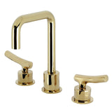 Hallerbos Two-Handle 3-Hole Deck Mount Widespread Bathroom Faucet with Push Pop-Up Drain