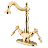 Heritage Two-Handle 1-or-3 Hole Deck Mount Vessel Faucet