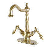 Tudor Two-Handle 1-or-3 Hole Deck Mount Vessel Faucet