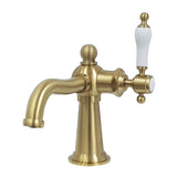 Nautical One-Handle 1-Hole Bathroom Faucet with Push Pop-Up Drain