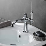 Nautical One-Handle 1-Hole Bathroom Faucet with Push Pop-Up Drain