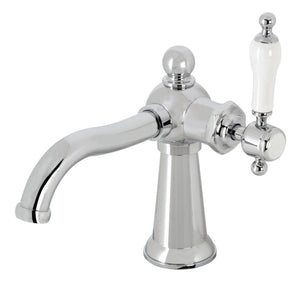 Nautical Single-Handle 1-Hole Deck Mount Bathroom Faucet with Push Pop-Up