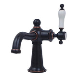 Nautical One-Handle 1-Hole Bathroom Faucet with Push Pop-Up Drain