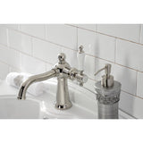 Nautical One-Handle 1-Hole Bathroom Faucet with Push Pop-Up Drain