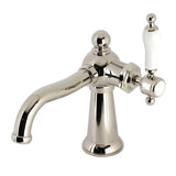 Nautical One-Handle 1-Hole Bathroom Faucet with Push Pop-Up Drain