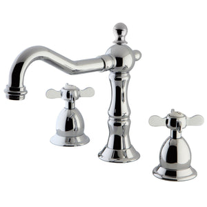 Essex Two-Handle 3-Hole Deck Mount Widespread Bathroom Faucet with Brass Pop-Up Drain