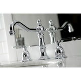 Whitaker Two-Handle 3-Hole Deck Mount Widespread Bathroom Faucet with Brass Pop-Up Drain