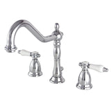 Bel-Air Two-Handle 3-Hole Deck Mount Widespread Bathroom Faucet with Brass Pop-Up Drain