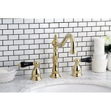 Duchess Two-Handle 3-Hole Deck Mount Widespread Bathroom Faucet with Brass Pop-Up Drain