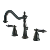 Duchess Two-Handle 3-Hole Deck Mount Widespread Bathroom Faucet with Brass Pop-Up Drain