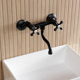 Kingston Two-Handle 2-Hole Wall Mount Bathroom Faucet