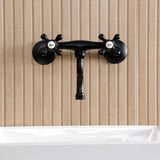 Kingston Two-Handle 2-Hole Wall Mount Bathroom Faucet