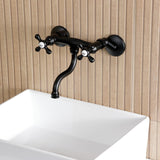 Kingston Two-Handle 2-Hole Wall Mount Bathroom Faucet