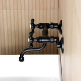 Kingston Two-Handle 2-Hole Wall Mount Bathroom Faucet