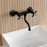 Essex Two-Handle 2-Hole Wall Mount Bathroom Faucet