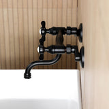 Essex Two-Handle 2-Hole Wall Mount Bathroom Faucet