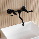 Kingston Two-Handle 2-Hole Wall Mount Bathroom Faucet