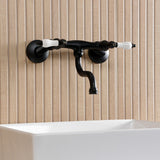 Kingston Double-Handle 2-Hole Wall Mount Bathroom Faucet