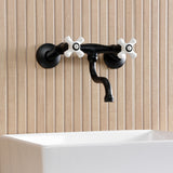 Kingston Two-Handle 2-Hole Wall Mount Bathroom Faucet