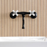 Kingston Two-Handle 2-Hole Wall Mount Bathroom Faucet