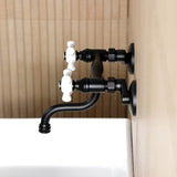 Kingston Two-Handle 2-Hole Wall Mount Bathroom Faucet