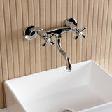 Kingston Two-Handle 2-Hole Wall Mount Bathroom Faucet