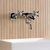 Kingston Two-Handle 2-Hole Wall Mount Bathroom Faucet