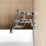 Kingston Two-Handle 2-Hole Wall Mount Bathroom Faucet