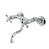 Kingston Two-Handle 2-Hole Wall Mount Bathroom Faucet