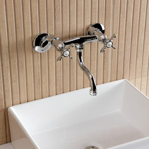 Essex Two-Handle 2-Hole Wall Mount Bathroom Faucet