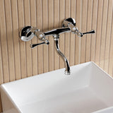 Kingston Two-Handle 2-Hole Wall Mount Bathroom Faucet