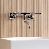 Kingston Two-Handle 2-Hole Wall Mount Bathroom Faucet