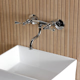 Kingston Two-Handle 2-Hole Wall Mount Bathroom Faucet