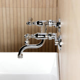 Kingston Two-Handle 2-Hole Wall Mount Bathroom Faucet