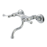 Kingston Two-Handle 2-Hole Wall Mount Bathroom Faucet