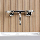 Kingston Double-Handle 2-Hole Wall Mount Bathroom Faucet