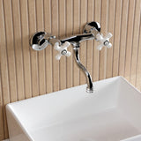 Kingston Two-Handle 2-Hole Wall Mount Bathroom Faucet