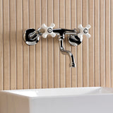 Kingston Two-Handle 2-Hole Wall Mount Bathroom Faucet