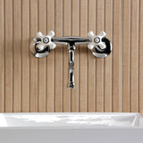 Kingston Two-Handle 2-Hole Wall Mount Bathroom Faucet