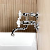 Kingston Two-Handle 2-Hole Wall Mount Bathroom Faucet